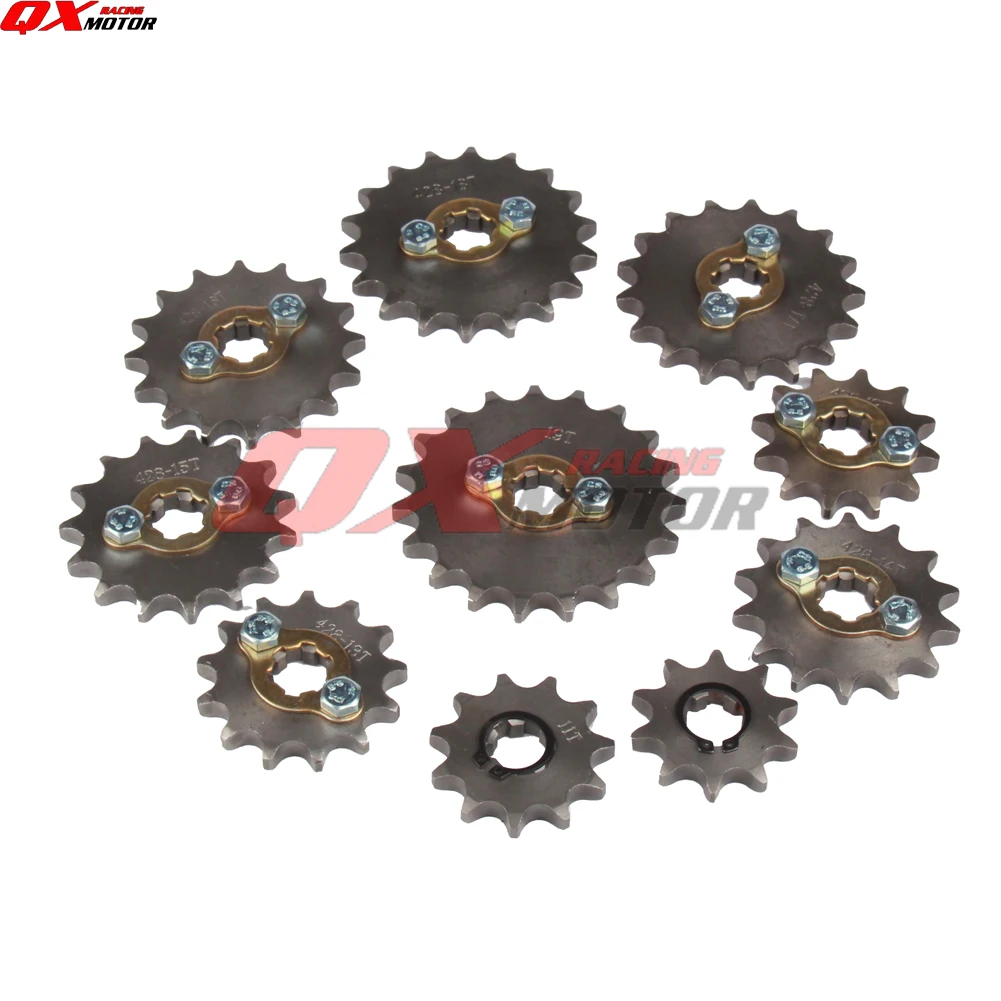428 428H Chain 17mm 10 -19 Teeth Front Engine Sprockets For Taotao Kayo BSE Xmotos Apollo SSR 110 125cc Dirt Pit Bike ATV Quad