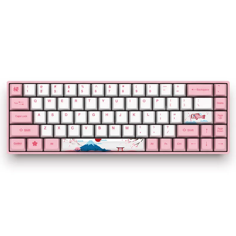Akko 3068 68 клавиш PBT Keycaps Механическая игровая клавиатура bluetooth 3 0 USB Проводная World Tour