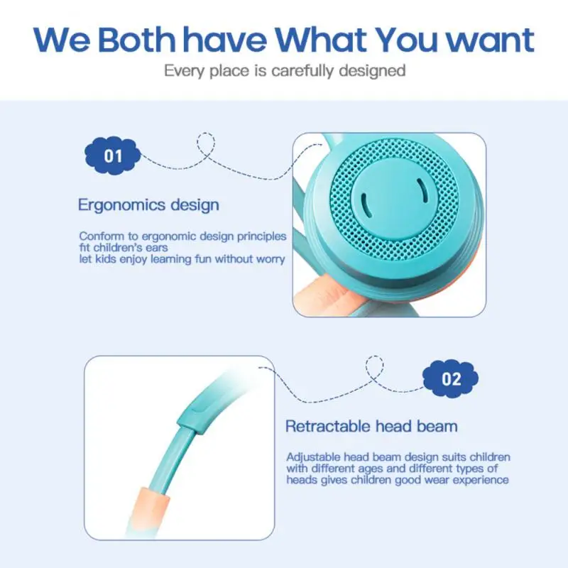 Kids Wired Headphones 3 5mm Audio jack Music Headset Children Over Head Foldable Stereo Earphones For Xiaomi PC 