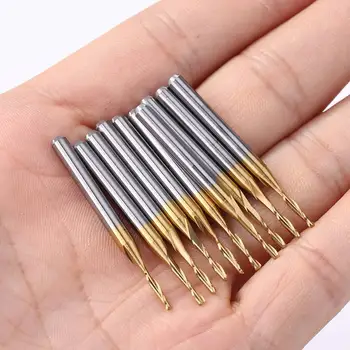 

10pcs Wood Carving Engraving Cutter Router Bits End Mill for PCB Machine Woodworking Polishing Tool Sets Supplies