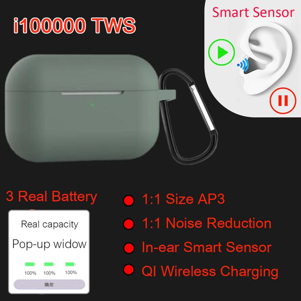 

Pro 3 Wireless Earphones i500 TWS PRO Bluetooth 5.0 TWS Earbuds Microphone Charging Box mini Earphone i100000 tws for iPhone