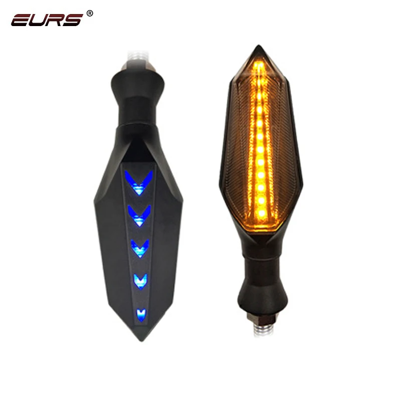 

EURS 2pcs Super Bright Universal Double Color Plastic Motorcycle Led Indicators Turn Signal Light High Quality running light