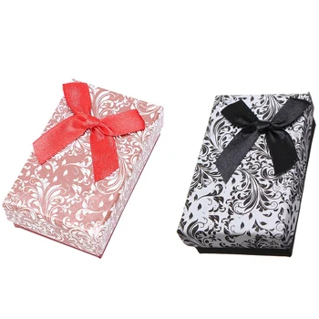 

20Pcs Jewellery Gift Boxes Necklace Pendant Bracelet Ring Display Storage Holder Black - 10pcs Black & 10cs Red