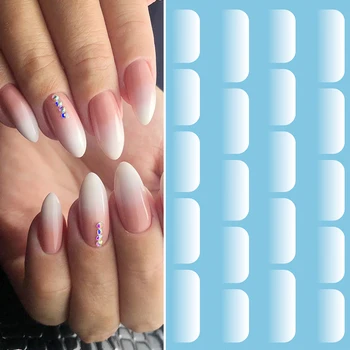 

1 Pc Protein White Gradient Water Decals Transfer Stickers Nature Nail Art DIY Nail Tips Decorations Nail Dress Slider Design