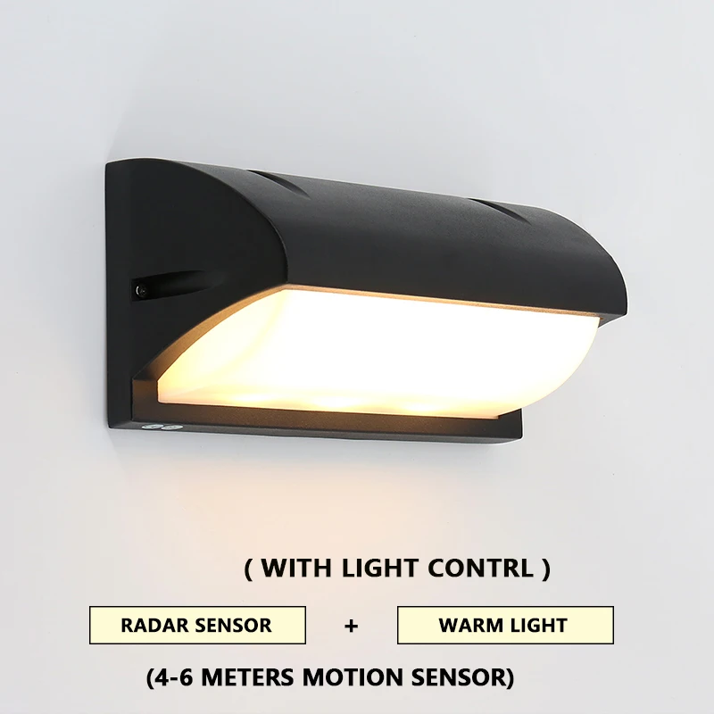 Oreab 10 Вт декоративный светодиодный наружный настенный светильник с датчиком управления настенный светильник наружный ступенчатый светильник, светильник, бра, светильник ing - Испускаемый цвет: Function 2 Warm