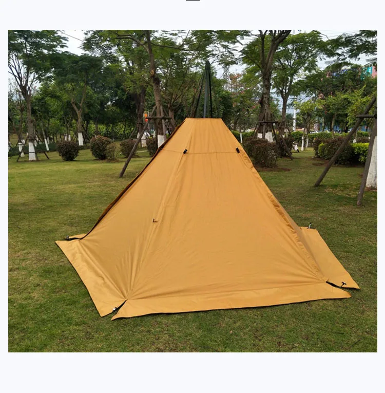 Used By Many People Waterproof Outdoor Cold-proof Moisture-proof Portable Collapsible tight Carpas De Camping Camping Tent - Цвет: YELLOW