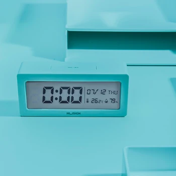 

Modern Luminous LED Electronic Digital Alarm Clock Blue Minimalist Silent Alarm Clock Home Multi Function Alarm Clock New MM60NZ