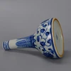 Qing Kangxi Hand-painted Blue And White Glaze Entangled Branch Lotus Small Antique Ceramic Vase 6