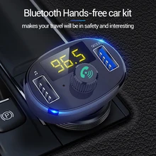 QC3.0 Bluetooth USB Автомобильное зарядное устройство для samsung Xiaomi fm-передатчик автомобильный комплект аудио музыкальный плеер двойной USB Автомобильное зарядное устройство для мобильного телефона