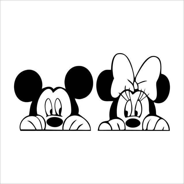 Pegatinas de dibujos animados de Mickey y Minnie Mouse, papel tapiz  decorativo para dormitorio de niños, papel tapiz autoadhesivo de PVC de  dibujos animados de animales - AliExpress Hogar y jardín