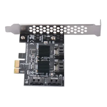 

4-Port PCI-E To SATA 3.0 Three Generations PCIE SATA3 Expansion Card IPFS AC1722 new
