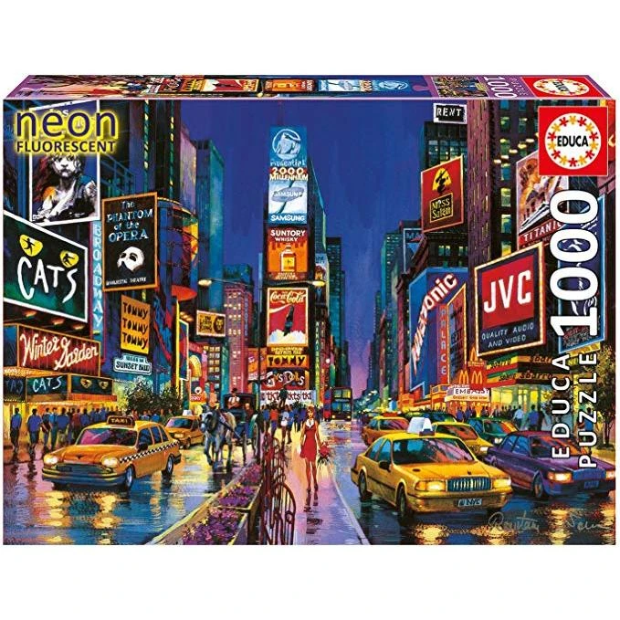 puzzle 1000 piezas neon new york ref: 13047 68x48cm estados paisaje ciudad rascacielos rompecabezas|Rompecabezas| - AliExpress