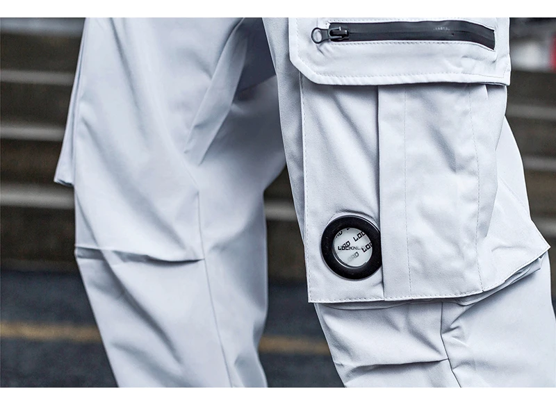 Mirecoo шаровары Штаны Для мужчин молнии штаны для бега карго мешковатые штаны, мужские брюки с принтом шнурок Harajuku в стиле «хип-хоп» впитывает пот и Штаны в уличном стиле