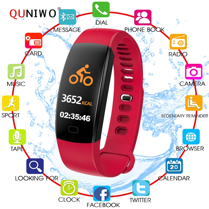 

New Smart Wristband Bracelet F64 Smartband waterproof sleep monitor Fitness Bracelet Smart Watch Call Alarm For iOS Android