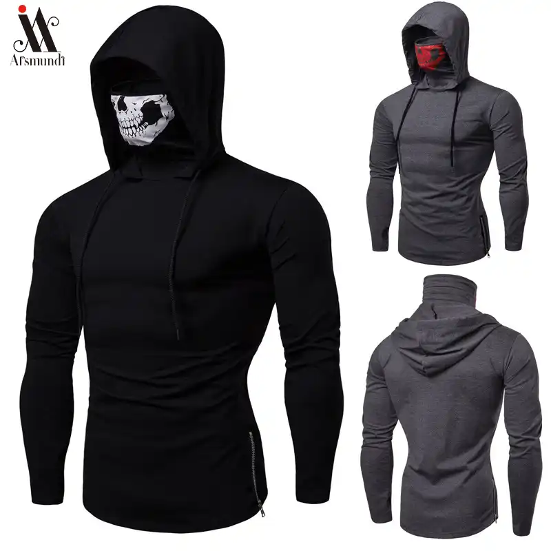 black hoodie mens slim fit