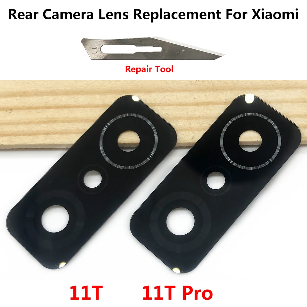 

10Pcs/Lot, Rear Back Camera Glass Lens Cover For Xiaomi Mi 11T / Mi 11T Pro With Adhesive Sticker