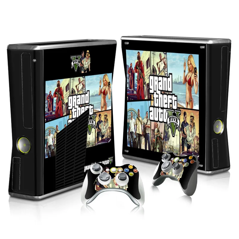 Skin Décalcomanie Xbox 360 Slim + Manettes - Multicolore Brillant 247 Skins