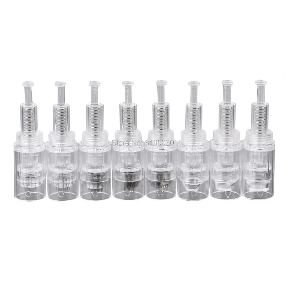 Porta para Microneedle Lote Silicone Descartável 9 12 36 42 Pin 3d Micro Rodada Nano Agulhas Cartuchos 10 Milímetros Parafuso Derma Caneta 50 Pçs - 6 Agulhas para tatuagem