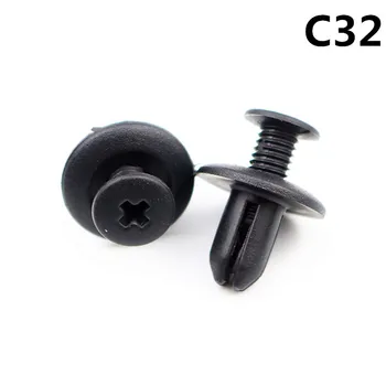 

20PCS Universal Car Fastener Mixing Door Trunk Rack Bumper Expansion Screw Threaded Nail Plastic Interior Clip Clasp