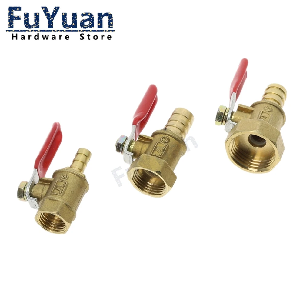 G1/4" Full Copper Thickening Female Handle Valve Fuel Water 12mm Pipe Ball Valve 