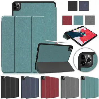 

For 2020 iPad Pro 11 2nd inch A2228 A2068 A2230 Pretective Cover Leather Flip Case&Pencil Holder Slim Light Case