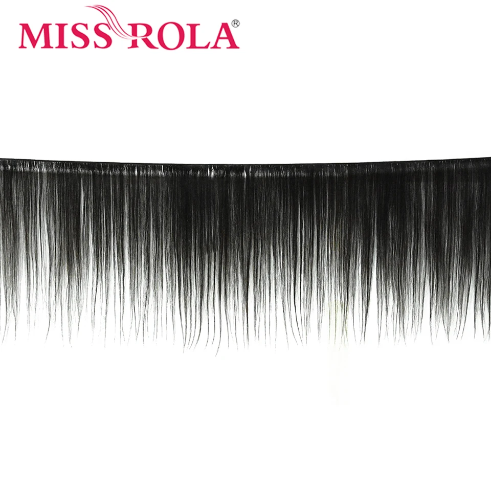 Comprar Miss Rola cabello liso peruano paquetes de cabello con cierre 100% cabello humano Color Natural no Remy 3 paquetes con cierre de 4*4