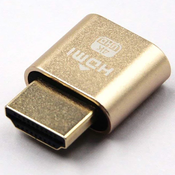 VGA адаптер виртуального дисплея HDMI 1 4 DDC EDID пустышка эмулятор отображения (золото)|