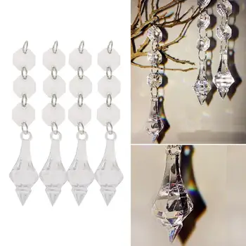 

10pcs Acrylic Crystal Beads Garland Chandelier Hanging Wedding Party Decor