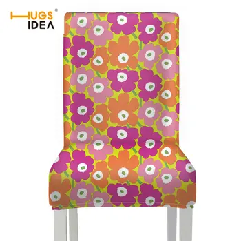 

HUGSIDEA Spandex Elastic Poppy Floral Print Pattern Slipcovers Stretch Removable Home Dining Chair Cover Washable Hotel Banquet