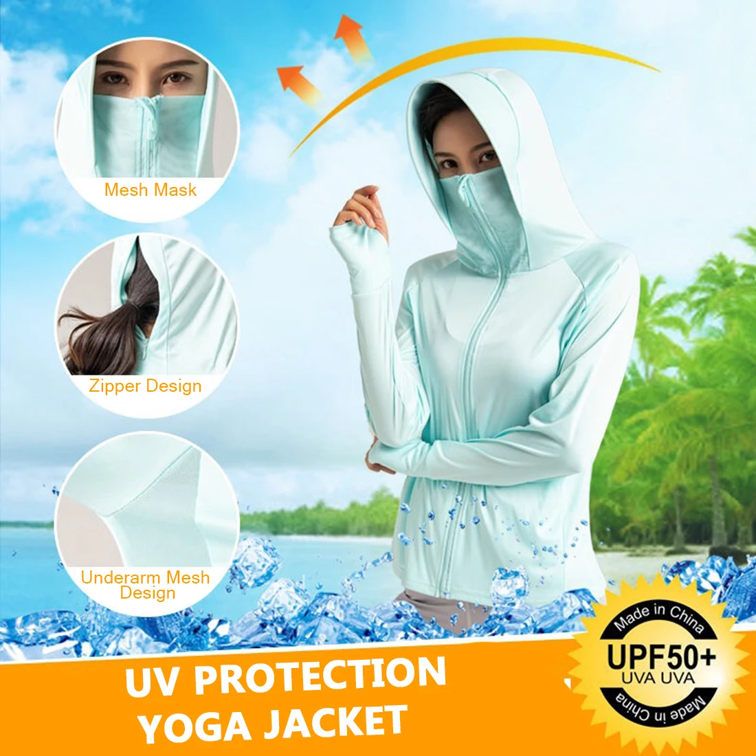 Summer Cardigan Women Sunscreen Jacket Lady Coat Hooded 2020 Sun Protection Outwear Female Beach Anti Spray Safety dropshippng | Женская