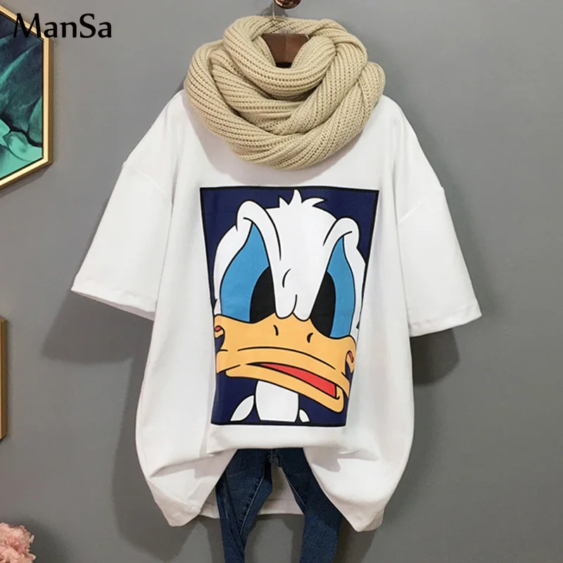 

2020 Summer t-shirts Female harajuku graphic tees Women kawaii Cartoon T Shirt Short Sleeve loose t-shirt Casual funny white top