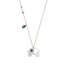 SWAQ2018 SWA сердце ладони ожерелья официальный 1:1 имеет логотип. Элегантные женские ювелирные изделия посылка почтой