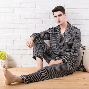

Spring Autumn Men Pajamas Sets of Sleep Top & Pants Male Pijama Casual Home Clothing Sleepwear