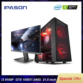 

IPASON i3 9th 8100 Upgrade 9100F/GTX1050TI High-End Gaming Graphics Card PUBG CSGO/Fortnite Computer Desktop Assemblly Gaming PC