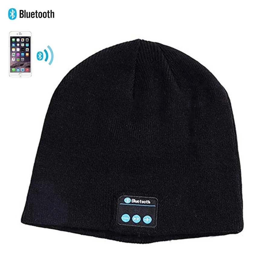 Зимняя теплая Беспроводная bluetooth гарнитура умная музыкальная шапка для