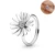 Ring 925 Silver Stackable Rings Infinite Flower Princess Wishbone Heart Rings Women Finger Rings 24