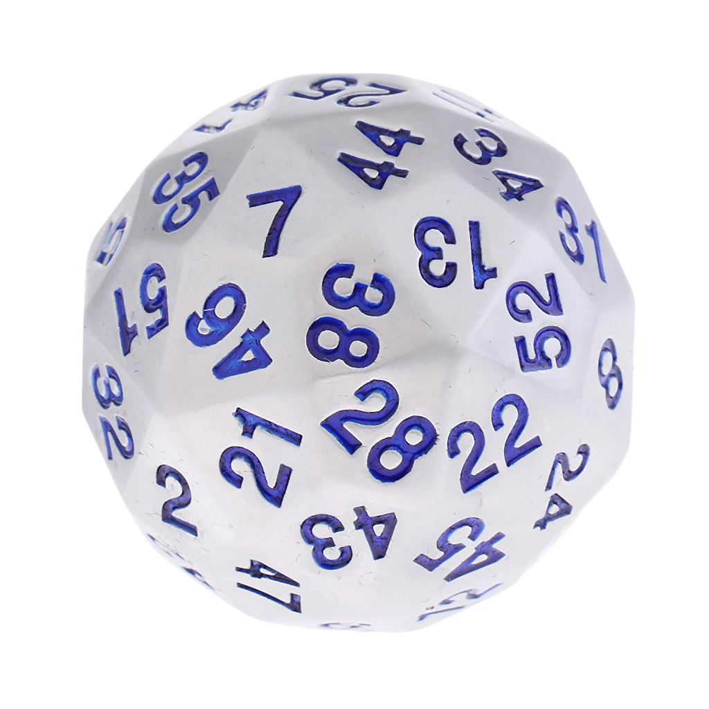 38mm Alloy Polyhedral Dice 60 Sided D60 Die for D&D RPG Board Game with Bag