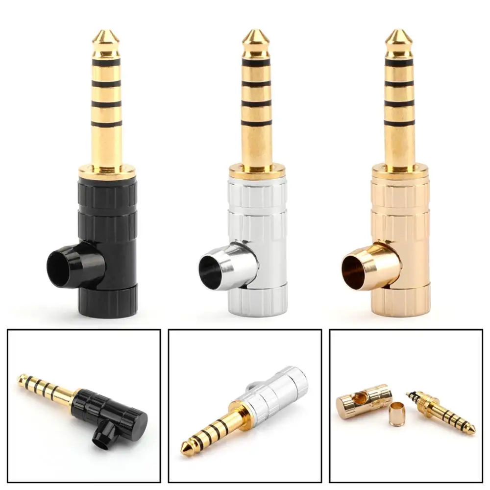 Areyourshop 5 Pole 4.4mm Right Angle Plug Audio Connector For SONY NW-WM1Z-A Headset