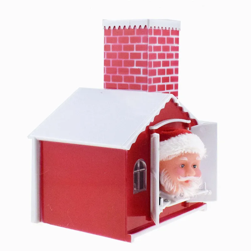 Вверх и вниз дымоход Санта-Клаус Рождественское украшение для дома музыка дом Санта-Клауса кукла Лось рождественские украшения-игрушка детский подарок