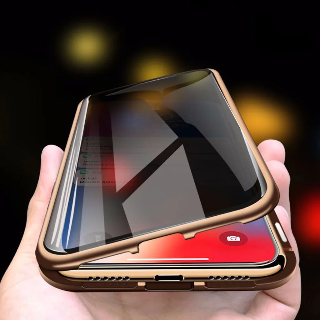 Для iPhone 7/8 Plus 5,5 дюймов Магнитная Адсорбция металлический бампер стеклянный чехол для телефона защитный чехол includes2019# G20