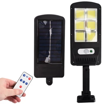 

Solar LED Street Lamp Intelligient Motion Sensor Solar Power Waterproof Wall Light Outdoor Garden Yard Lighting Lamps Remote
