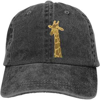 

Unisex Adults Vintage Washed Baseball Cap Adjustable Dad Hat - You are Not On My Level Giraffe Black