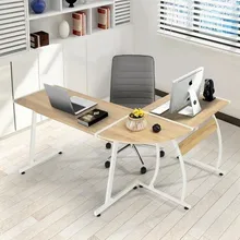 Multipurpose PC Laptop Study Writing Gaming Table L Shaped Corner Desk Computer Office Desk Wood Desk Home Office Furniture HWC