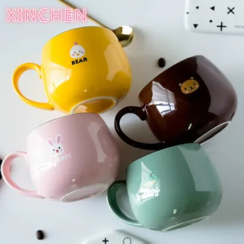

410ml Big Capacity Cute Cartoon Children Ceramic Mug Creative Animal Ceramic Cofffe Mug Student Milk Mug Children Mug Coffee Cup