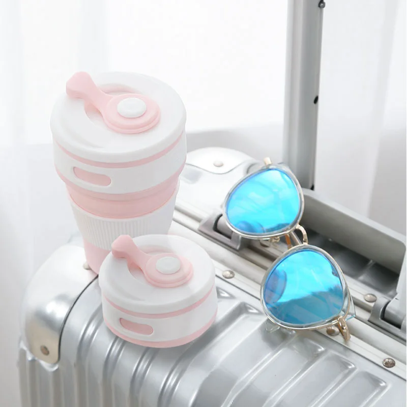 

Foldable silicone cup Portable telescopic outdoor exercise drinking glasses Environmentally friendly and reusable water bottles