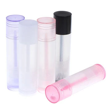 

5Pcs 5ml Empty Lip Gloss Tubes Empty Cosmetic Containers Lipstick Jars Balm Tube Cap Container Travel Makeup Tools