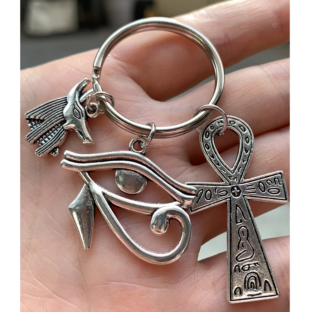 Stainless Steel Egypt Keyring, Travel Key Chains, Egyptian Egypt