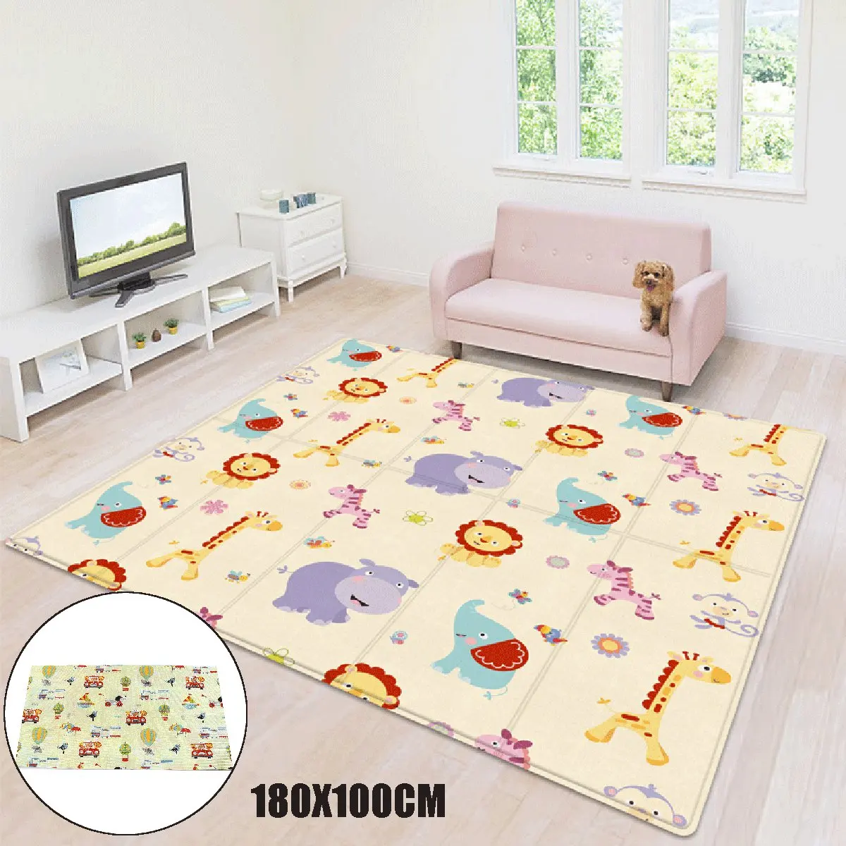 Складной Игровой Коврик, толстый детский коврик для ползания, 180x100 см, водонепроницаемый напольный коврик, коврик для лазания, складные детские коврики для игры, детский коврик