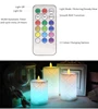 Dancing Flame LED Candle Light with RGB Remote Control Timer Wax Pillar Candle for Wedding Christmas Decoration Room Night Light ► Photo 3/6