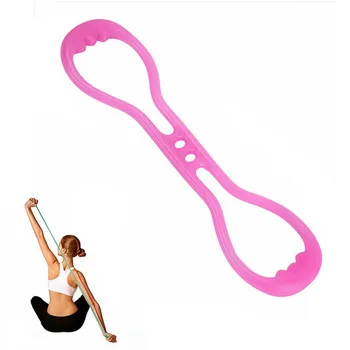 

8 Word Yoga Crossfit Resistance Bands Silicone Training Pull Rope for Sports Pilates Expandder Fitness Gum Gym Workout Equipment